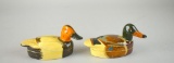 Two Fetco Duck Decoy Style Wooden Boxes, India