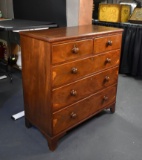 Antique Walnut Hand Made Chest, Early 19th C.