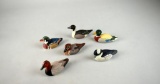 Lot of Six Avon Collector Duck Series Figures, Circa 1983-84