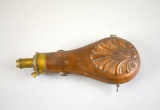 Antique Copper & Brass Black Powder Flask
