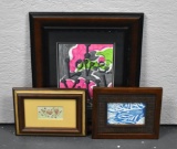Lot of Three Small Original Folk Art Pieces