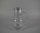 Vintage Etched Glass Bedside Water Decanter with Inside Glass
