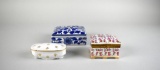 Lot of Three Ceramic Boxes: Royal Limoges, Thuringia (Germany), & Other