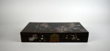 Asian Style Black Lacquered & Mother of Pearl Box