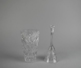 Crystal Vase & Crystal Bell