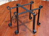 Black Strap Metal Fireplace Stand