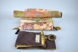 Lot of Textile Art Wall Hangings: Japanese Obi Kimono Belt, Imported Bell Pulls & Belgian Tapestry