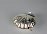 Vintage Silver Plate Mayonnaise Dish with Glass Liner and Knife, England