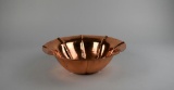 Vintage Arrow Metal Arts and Crafts Handcrafted Scalloped Copper Bowl