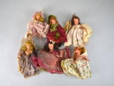 Lot of Six Vintage Story Book Dolls Lot 494
