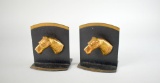 Pair of Metal & Brass Terrier Head Bookends