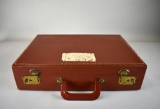 Vintage Leather Brief Case with Key