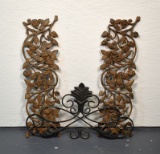 Lot of Three Wrought Iron Decorative Pieces