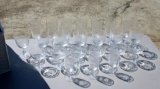 23 Pieces of Etched Crystal Stemware