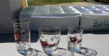 29 Pieces of Libbey Glass Stagecoach Glasses & Tumblers & Storage Boxes