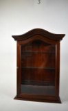 Wall Hung Curio Cabinet with Three Glass Shelves, Made in Italy