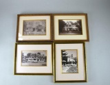 Lot of Four Gilt Wall Frames with Vintage Photos