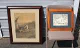 Two Frames with Distressed Art Pieces