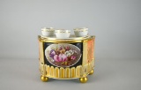 Late 18th C. Hand Painted & Gilded Crocus Pot