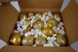 Box of Gold Christmas Ornaments