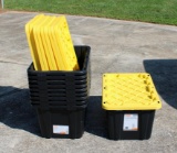Ten HDX 27 Gallon Tough Tote with Lids, Lot 621