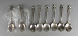 Set of 8 Wallace Grande Baroque Sterling Silver Cream Soup Spoons