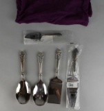 Set of Five Wallace Grande Baroque Sterling Silver Handle Serving Pieces