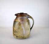 Studio Art Pottery Pitcher with Lid, Signed