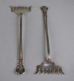 Pair of Antique Weidlich Sterling Silver Sardine Forks
