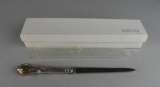 Unused Sterling Silver Handle Stainless Blade Letter Opener with Original Box