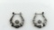 Pair of 925 Sterling Silver Claddagh Earrings, Ireland