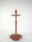 Figural Oriental Man Cold Painted Iron Umbrella Stand