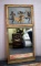 Antique Neoclassical Tableau Pier Mirror with Pan Musical Motif