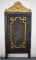 Antique Black and Gilt Wood Grillwork Screen