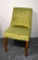 Contemporary Olive Green Velour Club Chair