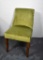 Contemporary Olive Green Velour Club Chair