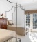 Fine Campaign Style Glass, Metal & Rattan Accent Table