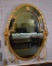 Antique Rams Heads Oval Gilt Wood Wall Mirror
