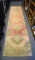 Vintage Turkish Oushak Handknotted Wool 2' 10” x 12' 6” Runner, Pink & Sage