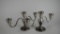 Pair of Mueck Carey Co. Weighted Sterling Silver Three-Light or One-Light Candlesticks, New York