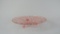 Pink Elegant Glass Three Legged Cake / Dessert Dish