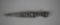Antique Silver Plated Dagger with Scabbard, Gold Inlay on Blade