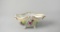 Dresden Hand Painted Porcelain Footed Bowl with Applied Flowers