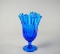 Fenton Colonial Blue “Valencia” 8.5” Glass Handkerchief Vase