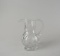 Cut Crystal Glass Pineapple / Flowers 8.5” Pitcher with Applied Handle