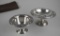 Two S Kirk & Son Sterling Silver Compotes, Maryland, with Silver Storage Cloth