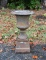 Antique Cast Iron Garden Urn with Stand