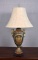 Green & Gilt Vasiform Table Lamp