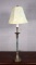 Bronze and Verdigris Finished Candlestick Table Lamp