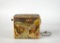 Vintage Christmas Toy Hurdy Gurdy Tin & Cardboard Organ Grinder